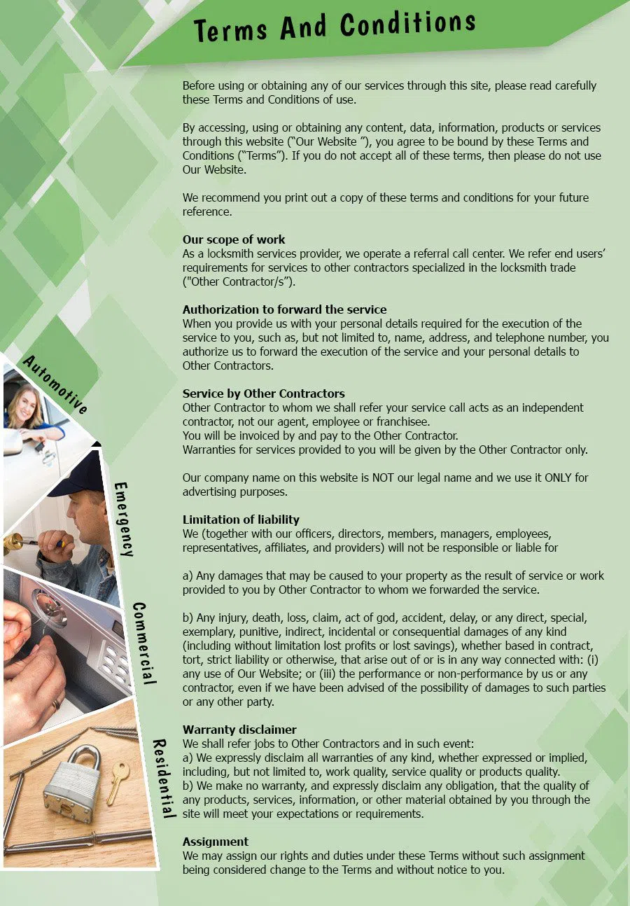 Lock Safe Services Portland, OR 503-716-1478 - TermsAndConditions-2